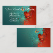 Schmetterlings-Herz Visitenkarte (Vorne/Hinten)