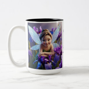 Schmetterlings-Iris Fee Zweifarbige Tasse