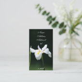 Schmetterlings-Iris-Visitenkarte Visitenkarte (Stehend Vorderseite)