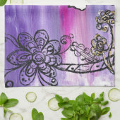 Schmetterlings-Katze Küchentuch (Gefaltet)