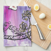 Schmetterlings-Katze Küchentuch (Viertel Falte)