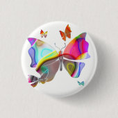 Schmetterlings-Knopf Button (Vorderseite)