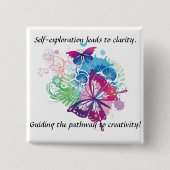 Schmetterlings-Knopf. Inspiration ist mit Ihnen Button (Vorderseite)