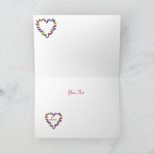 Schmetterlings-Kranz, glückliche Karte der Mutter (Innenseite)