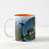Schmetterlings-Kugel-Tasse Zweifarbige Tasse (Links)