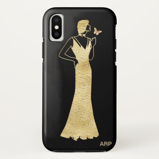 *~* Schmetterlings-Kunst-Deko Nouveau Case-Mate iPhone Hülle (Rückseite)