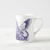 "Schmetterlings-Kuss-" Pfingstrose Porzellantasse (Rechts)