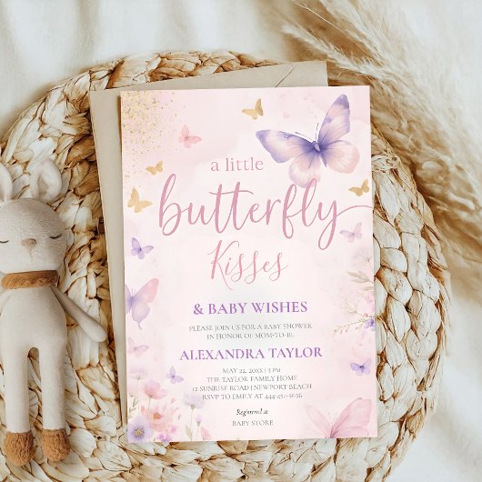 Schmetterlings-Küsse Wünsche Frühling Sommer Herbs Einladung