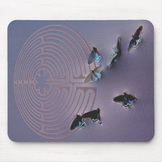 Schmetterlings-Labyrinth Mousepad (Vorne)