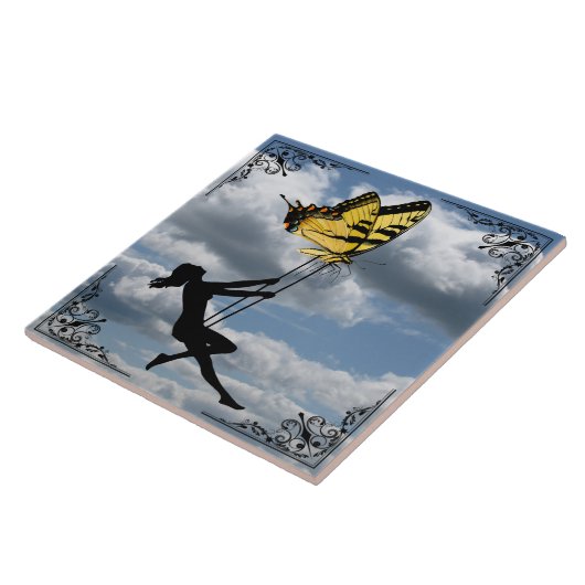 SCHMETTERLINGS-LEBENSLUSTIGER TYP FLIESE (Seite)