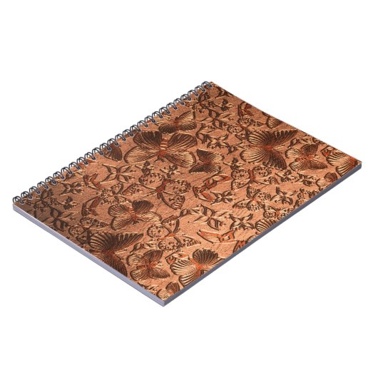 Schmetterlings-Leder 1 Notizbuch Notizblock (Linke Seite)