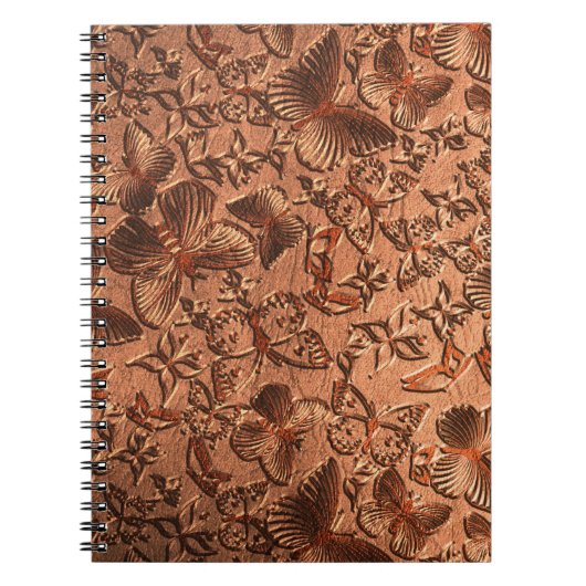Schmetterlings-Leder 1 Notizbuch Notizblock (Vorderseite)