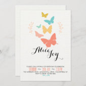 Schmetterlings-Leinwand-Einladung Einladung (Vorne/Hinten)