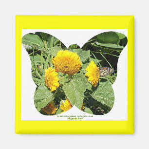 SCHMETTERLINGS-LIEBE-SONNENBLUME-MAGNET MAGNET