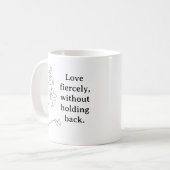 Schmetterlings-Liniengrafik-Tasse 'Wilde Liebe' Kaffeetasse (Vorderseite Links)