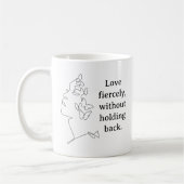 Schmetterlings-Liniengrafik-Tasse 'Wilde Liebe' Kaffeetasse (Links)