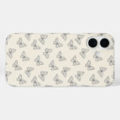 Schmetterlings-Linienkunst-Muster Case-Mate iPhone Hülle (Rückseite (Horizontal))