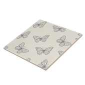 Schmetterlings-Linienkunst-Muster Fliese (Seite)