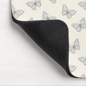 Schmetterlings-Linienkunst-Muster Mousepad (Ecke)