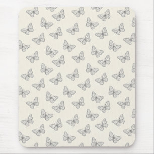 Schmetterlings-Linienkunst-Muster Mousepad