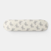 Schmetterlings-Linienkunst-Muster Skateboard (Horizontal)