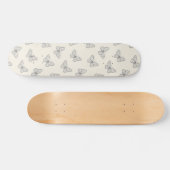 Schmetterlings-Linienkunst-Muster Skateboard (Horizontal)