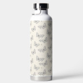 Schmetterlings-Linienkunst-Muster Trinkflasche (Rechts)