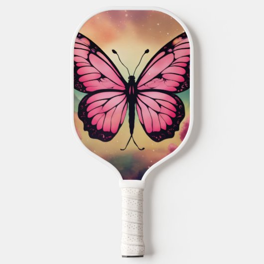 Schmetterlings-Logo-Schutzhülle Pickleball Schläger (Vorderseite)