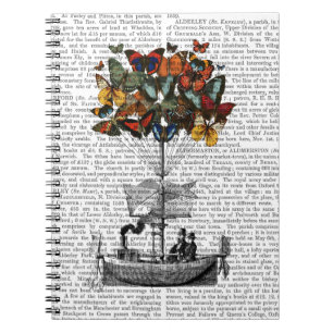 Schmetterlings-Luftschiff Notizblock