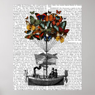 Schmetterlings-Luftschiff Poster