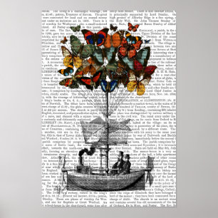Schmetterlings-Luftschiff Poster