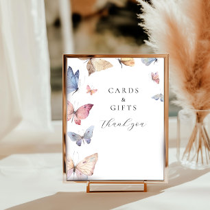 Schmetterlings-Mädchen-Baby-Shower-Tischschild Fotodruck