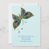 Schmetterlings-Magie-Geburtstag Einladung (Rückseite)