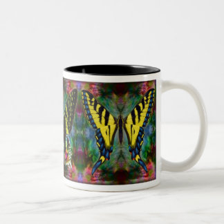 Schmetterlings-Magie IV Zweifarbige Tasse