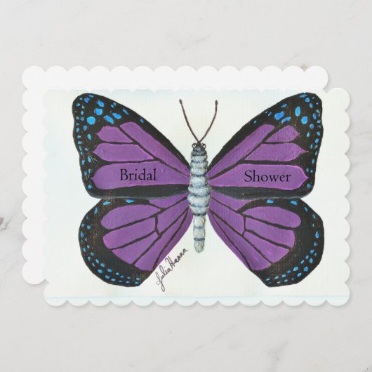 Schmetterlings-Malerei von Julia Hanna Einladung (Vorne/Hinten)