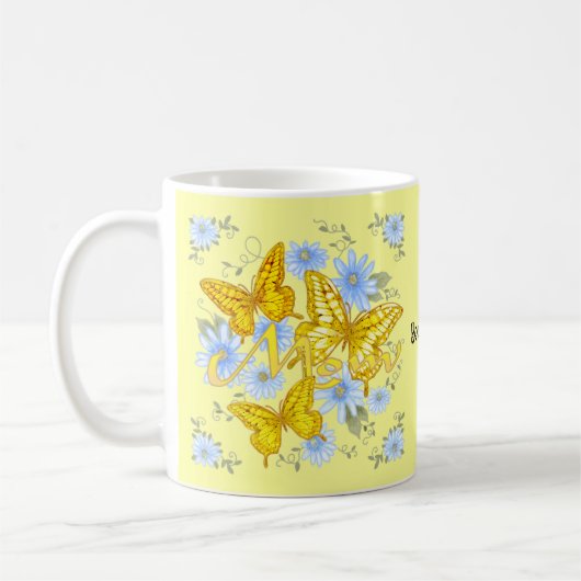 Schmetterlings-Mama Kaffeetasse (Links)