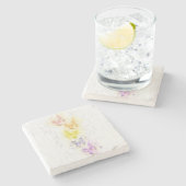 SCHMETTERLINGS-MARMORUntersetzer Steinuntersetzer (Seitenansicht)