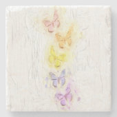 SCHMETTERLINGS-MARMORUntersetzer Steinuntersetzer (Vorderseite)