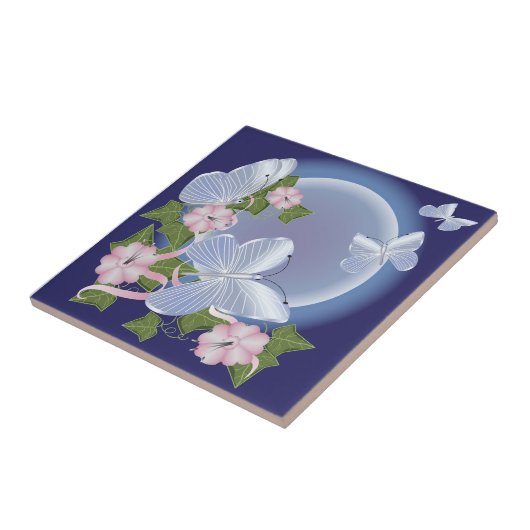 Schmetterlings-Mond-Strahlen Fliese (Seite)