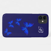 Schmetterlings-Monogramm mit Mädchen-Touch Case-Mate iPhone Hülle (Rückseite (Horizontal))