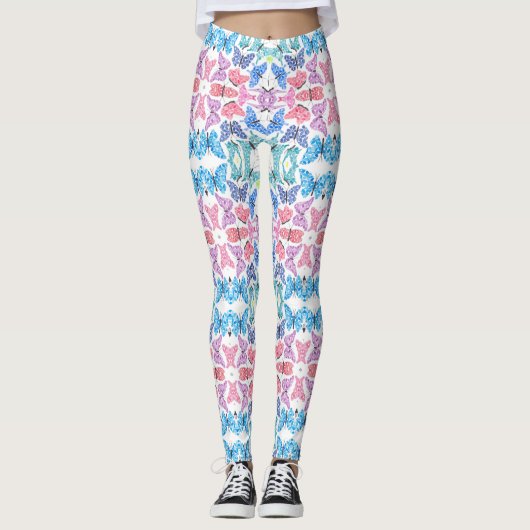 Schmetterlings-Mosaik-Leggings Leggings (Vorderseite)