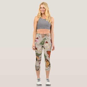 Schmetterlings-Motte-Natur-Kollektion-Zeichnung Capri Leggings