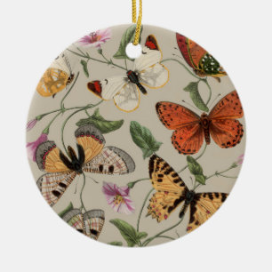 Schmetterlings-Motte-Natur-Kollektion-Zeichnung Keramik Ornament