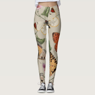 Schmetterlings-Motte-Natur-Kollektion-Zeichnung Leggings