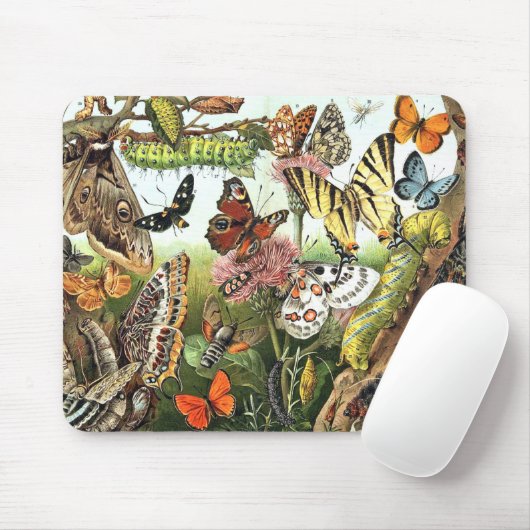 Schmetterlings-Motten-Raupen-wild lebende Tiere Mousepad (Mit Mouse)