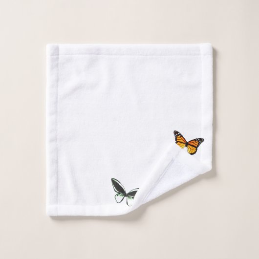 Schmetterlings-Muster-Badezimmer-Tuch-Set Badhandtuch Set (Waschlappen)