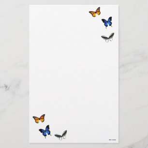 Schmetterlings-Muster stationär Briefpapier