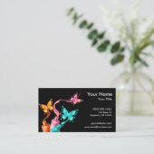 Schmetterlings-Nagellack Visitenkarte (Stehend Vorderseite)