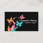 Schmetterlings-Nagellack Visitenkarte (Rückseite)