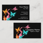 Schmetterlings-Nagellack Visitenkarte (Vorne/Hinten)